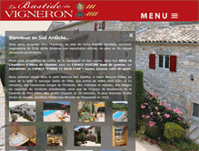 Tablet Screenshot of bastide-du-vigneron.com
